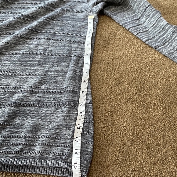 John Varvatos M Gray Striped Men's Sweater - Picture 5 of 6